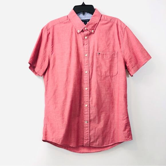 Mens Tommy Hilfiger Red Short Sleeve Short - Picture 16 of 16